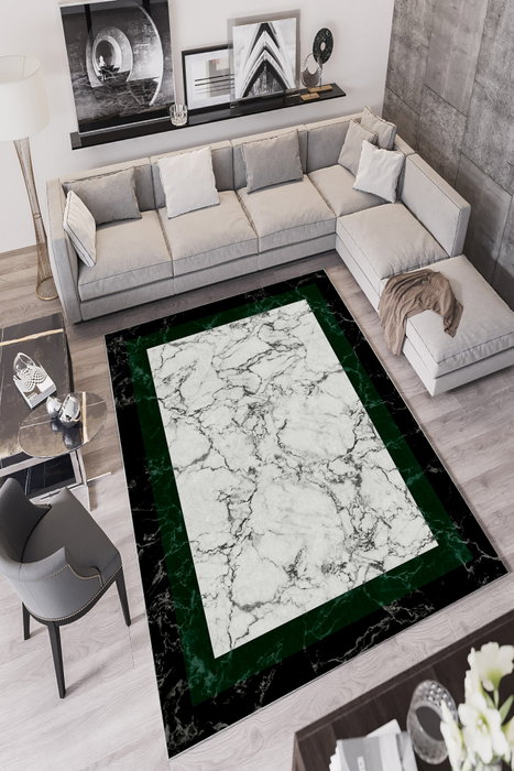 Conceptum Alfombra 80 x 120 cm Negro y Verde Conceptum Alfombra 80 x 120 cm Negro y Verde